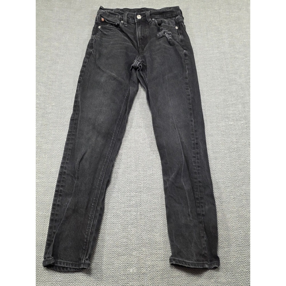 American Eagle Outfitters Women's‎ Black Distressed Skinny Jeans Size 00